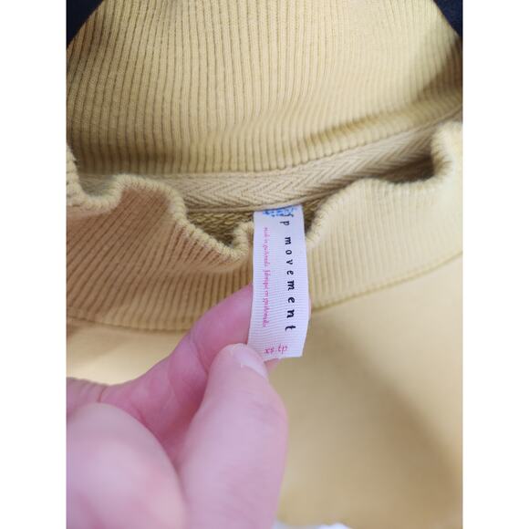 Free People Movement Cropped Long Sleeve Open Back Colorblock Sweatshirt XS - Picture 3 of 4